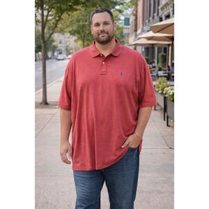 Polo Ralph Lauren Polo Shirt Golf Preppy Sport In Coral Big & Tall Size 3XLT